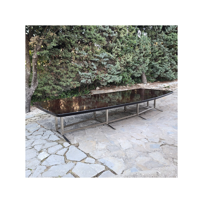 Vintage-Tisch aus Pallissander und Stahl von Gianni Moscatelli für Formanova, 1970