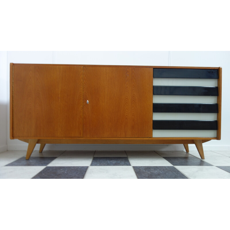 Sideboard in wood and plastic model U460 by Jiri Jiroutek - 1960s