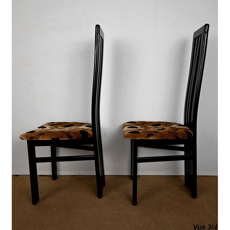 Schachbrett und ein Paar Vintage-Stühle von Paul Michel, 1970