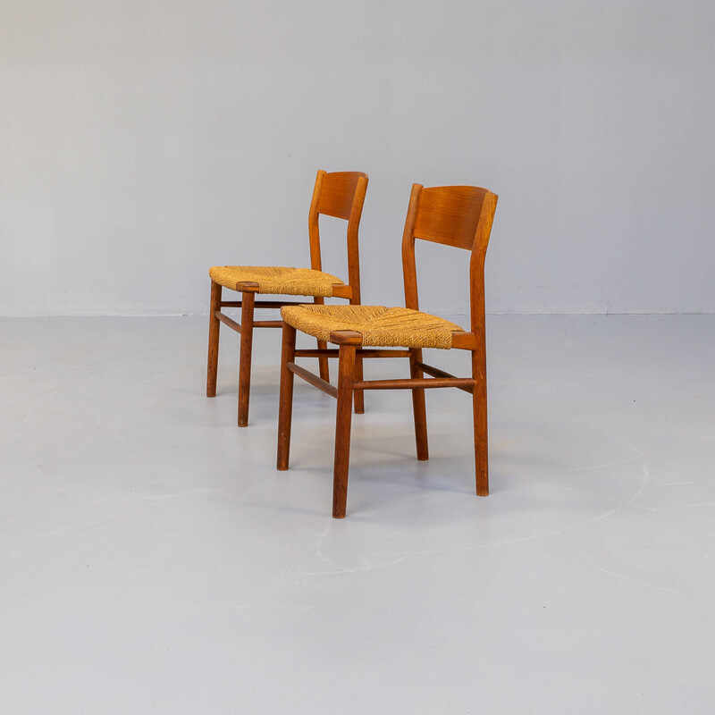 Par de cadeiras de teca vintage por Børge Mogensen para Søborg Møbler