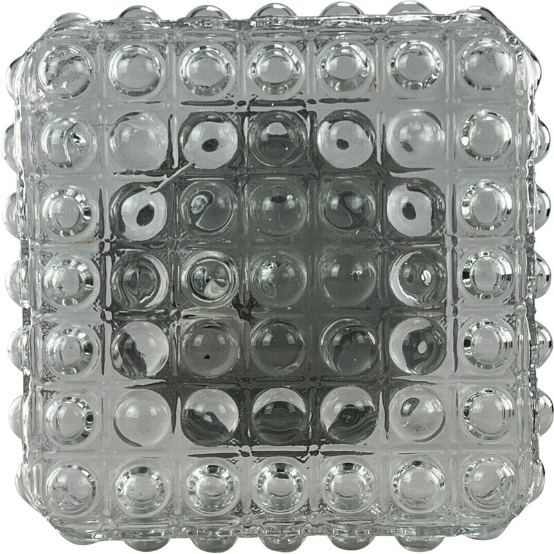 Candeeiro de tecto Vintage em vidro bolha, 1960-1970