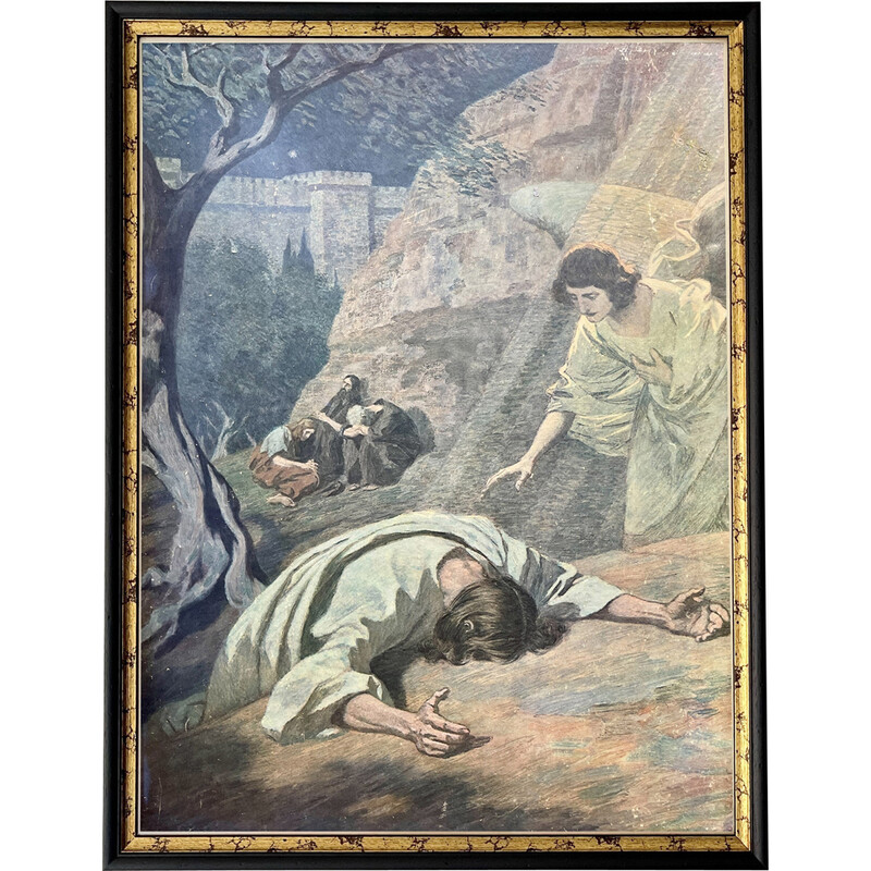 Vintage print "The Agony in the Garden of Gethsemane", 1930s