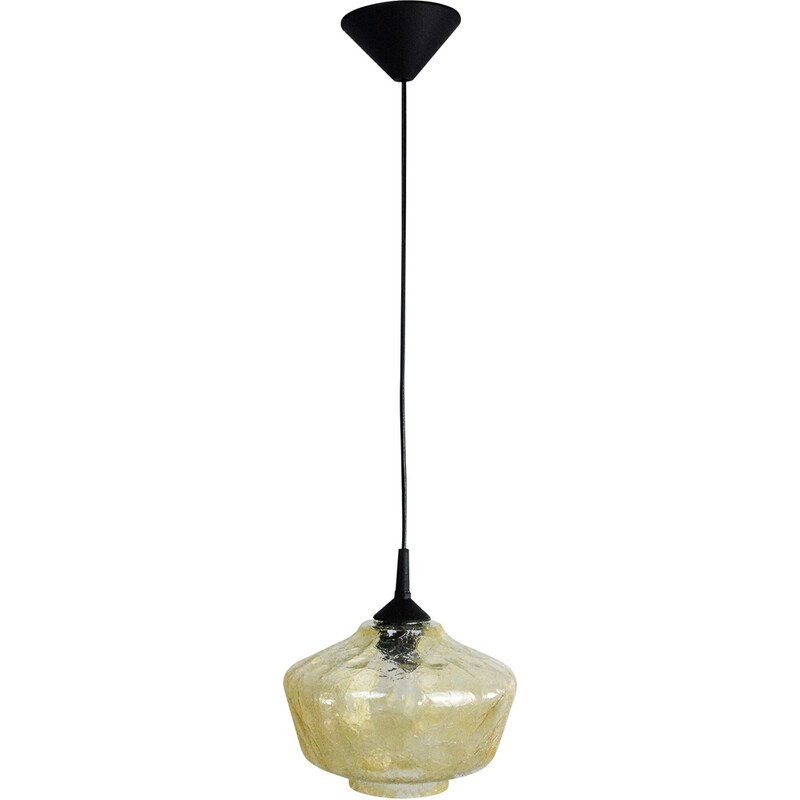 Vintage natriumglas hanglamp, Polen 1970