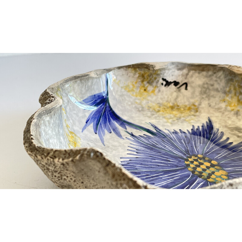 Vintage-Taschenleerer aus Keramik Kornblume