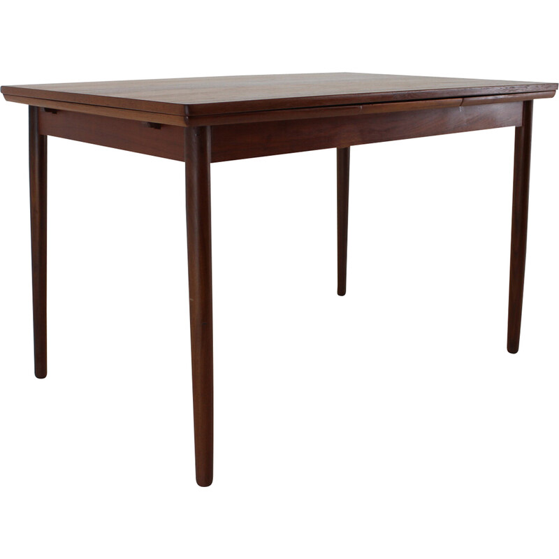 Deense vintage teakhouten uitschuifbare eettafel, 1960