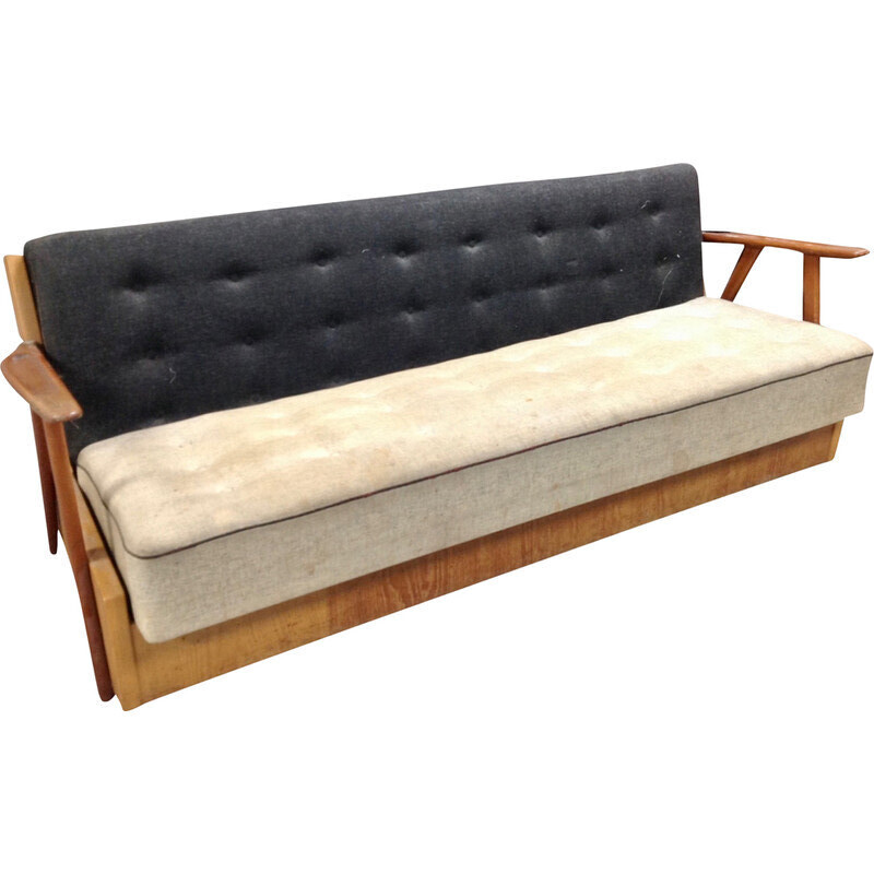Mid century daybed in teak with heavy foam, 1950s