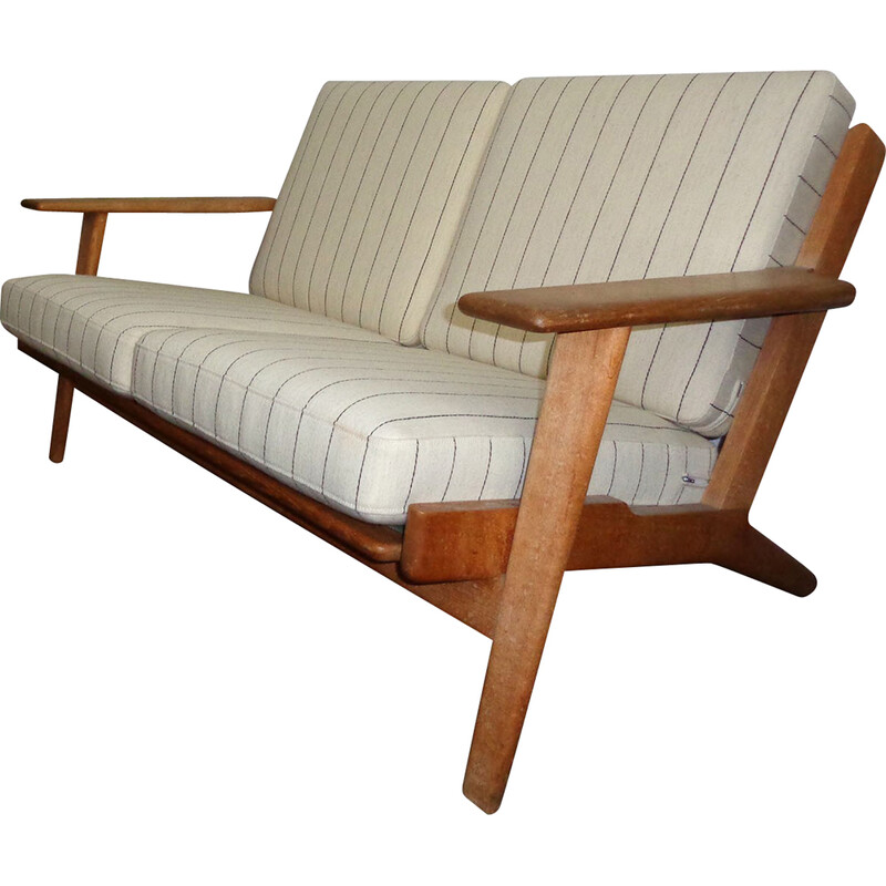 Sofá vintage de dos plazas Ge-290 de Hans J. Wegner para Getama