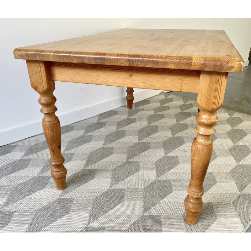 Vintage solid pine dining table