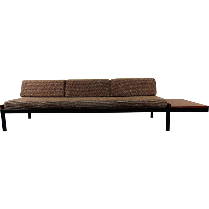 Vintage wool and teak daybed by Friso Kramer for Auping, Netherlands 1960s