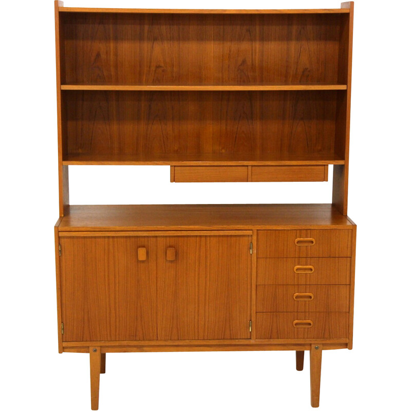 Vintage teak and beechwood secretary, Sweden 1960s