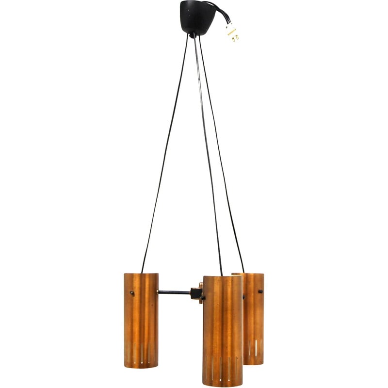 Vintage teak pendant lamp, Sweden 1950