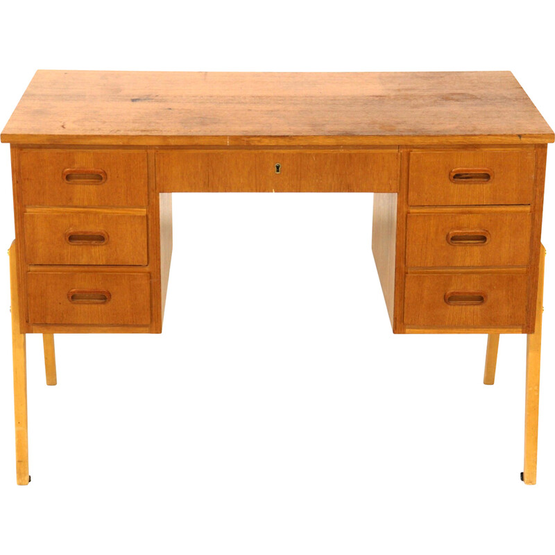 Vintage teak desk, Sweden 1950