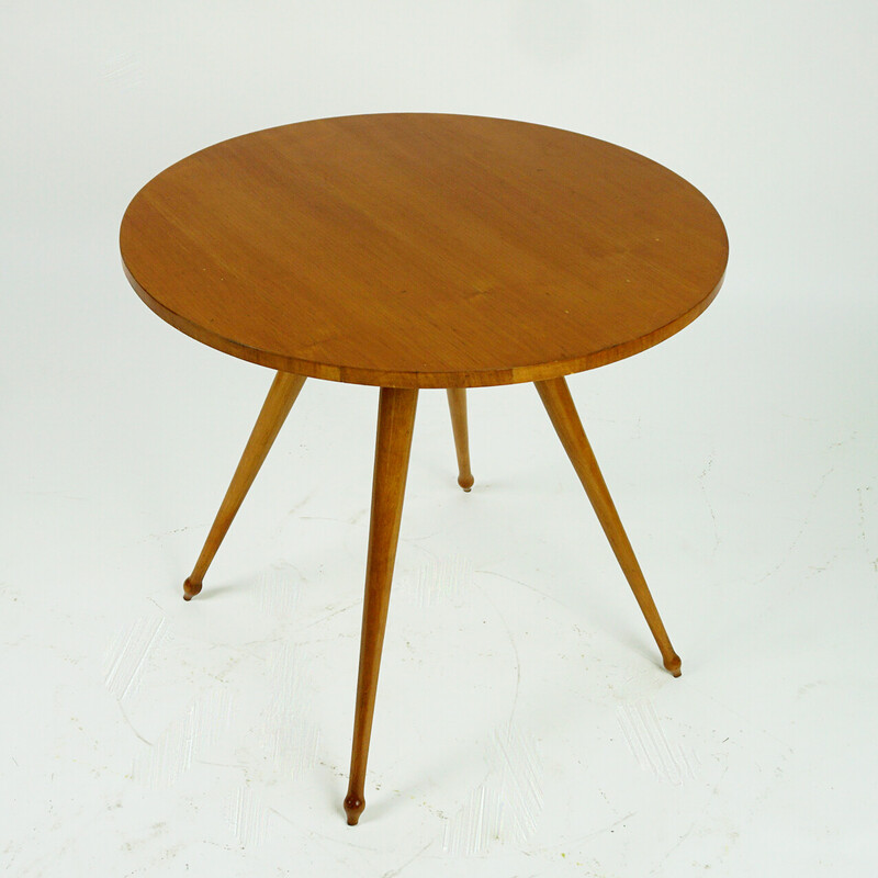 Vintage circular Italian cherrywood coffee table