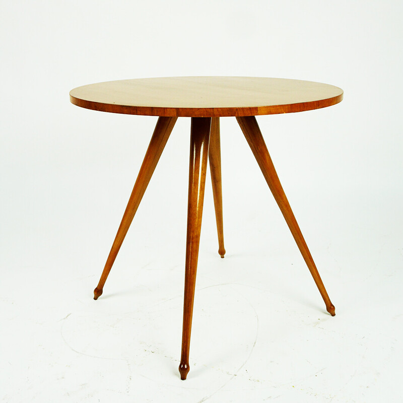 Vintage circular Italian cherrywood coffee table