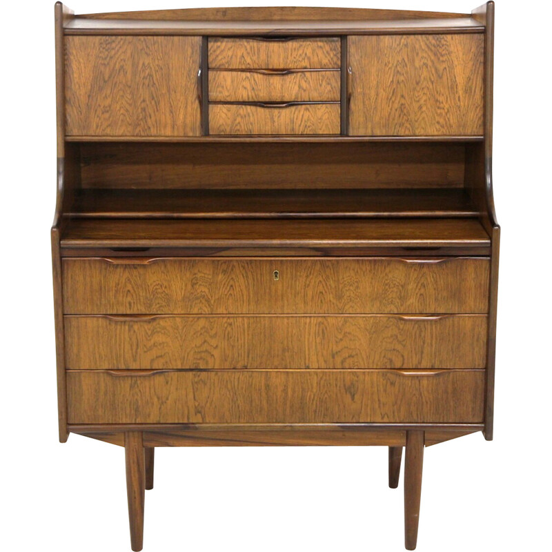 Vintage rozenhouten bureau, Denemarken 1960