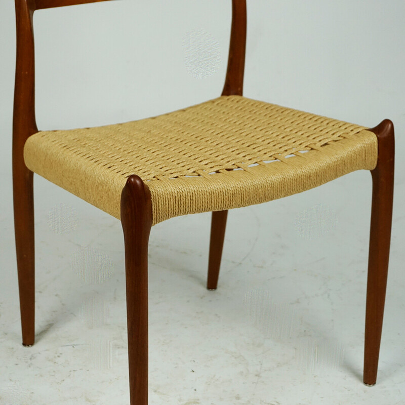 Cadeira de jantar de teca dinamarquesa de Niels Otto Möller para J.L. Mollers Mobelfabrik