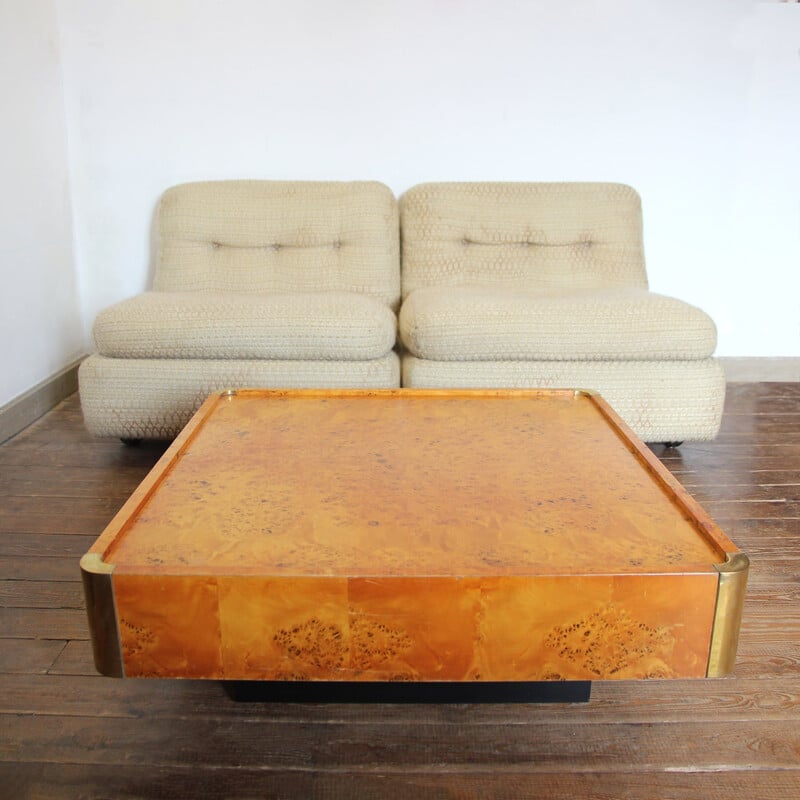 Mesa de centro vintage de madera de fresno para Mario Sabot, 1960-1970