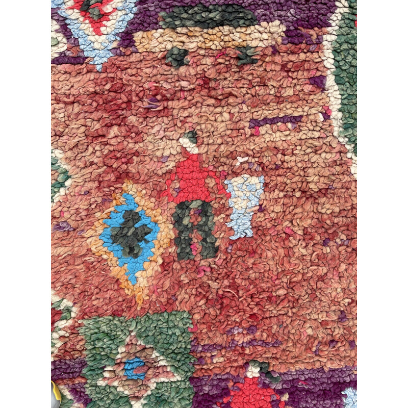 Vintage traditional berber rug Boujaad