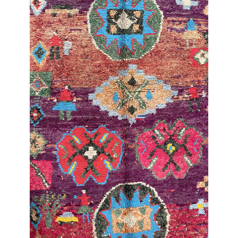 Vintage traditional berber rug Boujaad