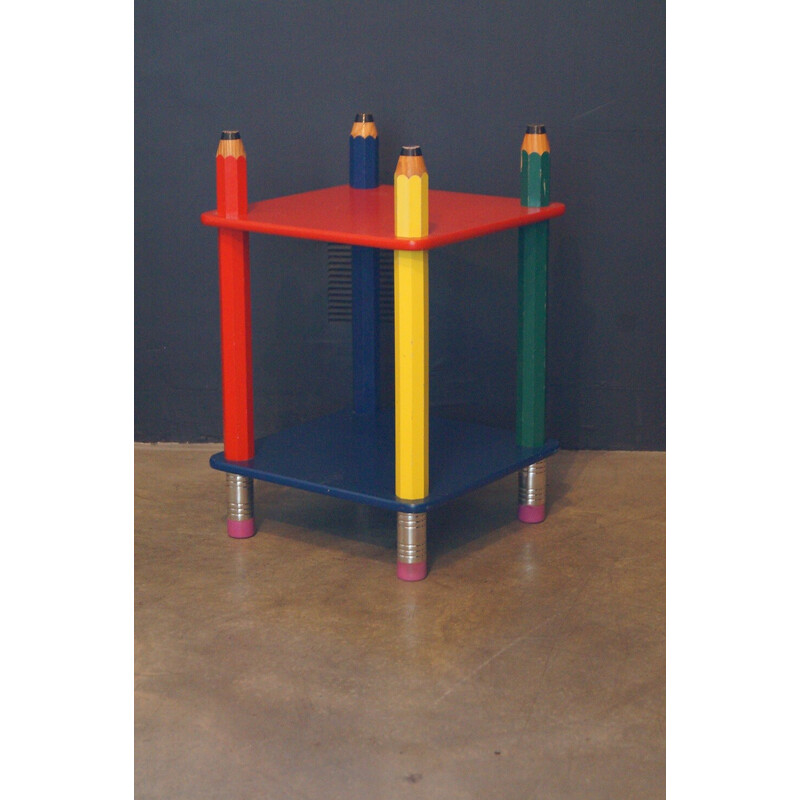 Mesa de cabeceira Vintage "Crayon" por Sala, 1980