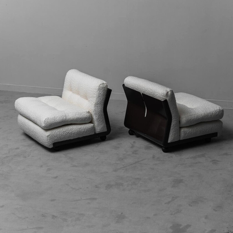 Pair of vintage Amanta armchairs by Mario Bellini for B and B Italia, 1970s
