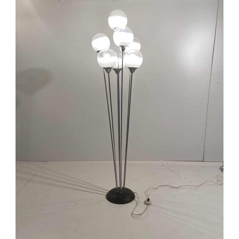 Vintage italian floor lamp Stilnovo "Alberello" in iron, 1950s