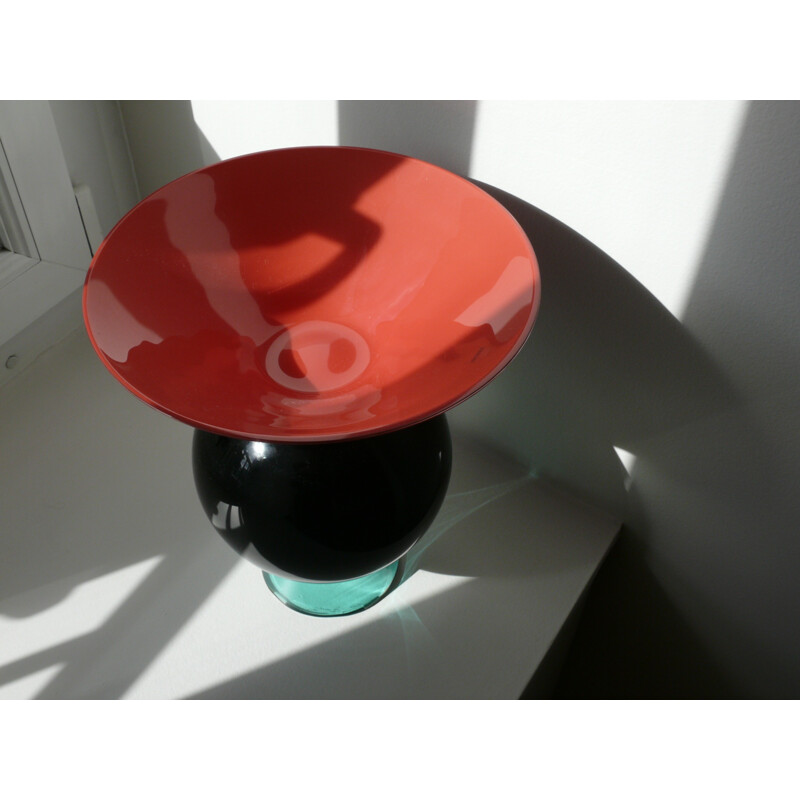 Yemen multi-coloured vase in Murano glass by Ettore Sottsass for Venini - 1990s