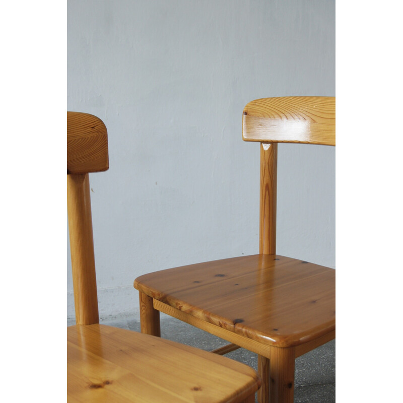 Set of 4 vintage pinewood chairs by Rainer Daumiller for Hirtshals Savvaerk, 1960-1970s