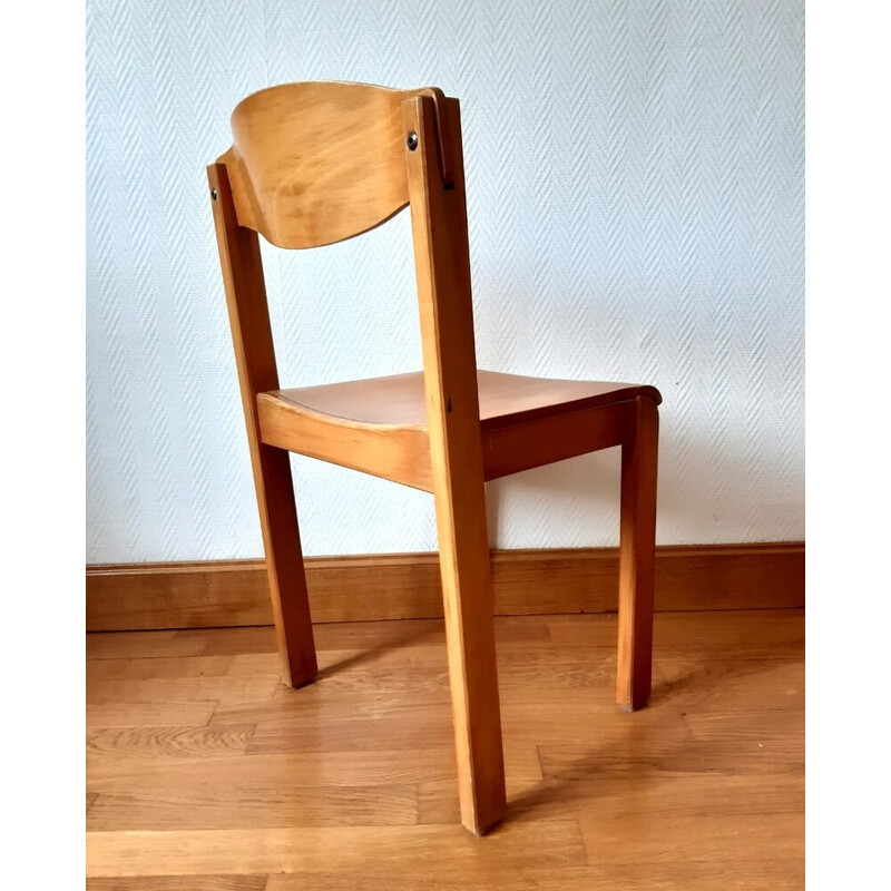 Vintage beechwood chair, 1960s
