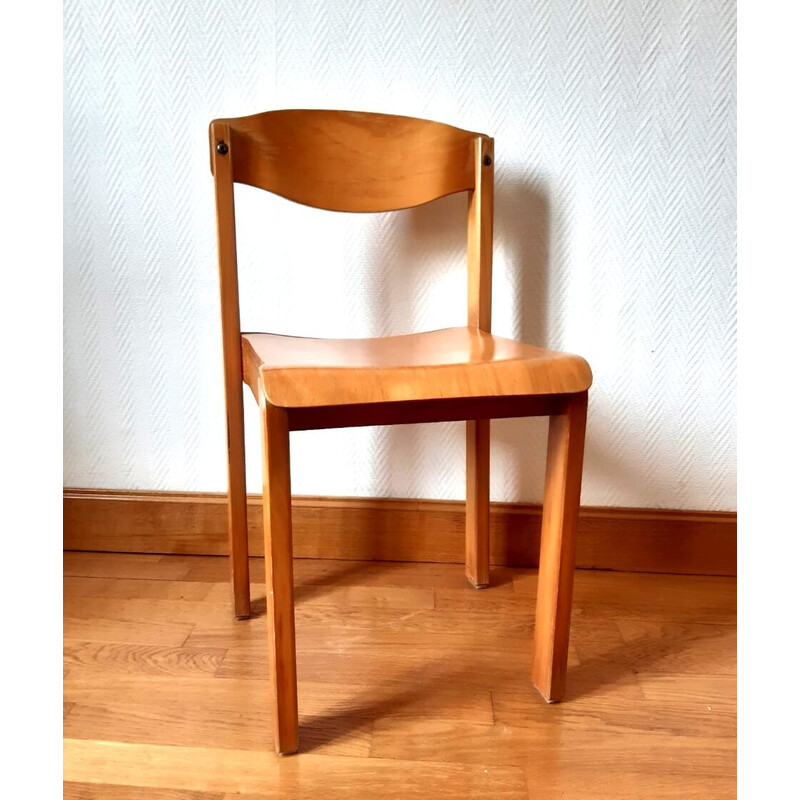 Vintage beechwood chair, 1960s