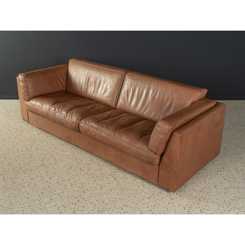 Vintage leather sofa by Erik Jørgensen, Denmark 1970s