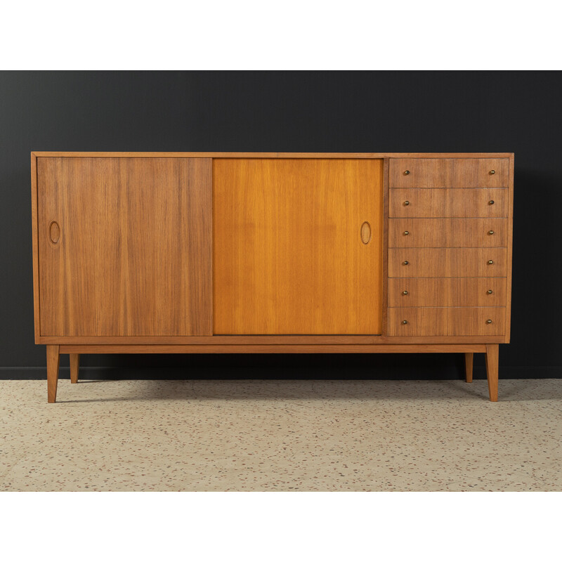 Vintage walnut veneer sideboard by Wk Möbel, Germany 1950s