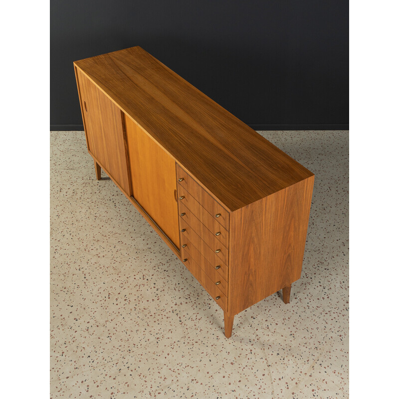 Vintage walnut veneer sideboard by Wk Möbel, Germany 1950s