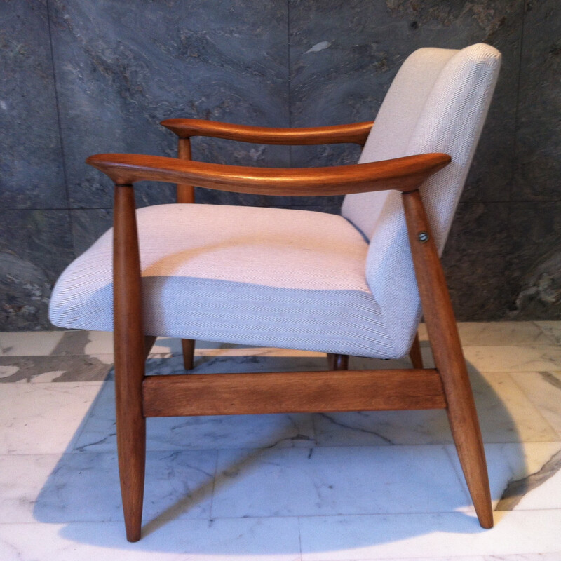 Paire des fauteuils beiges, Edmund HOM - années 60