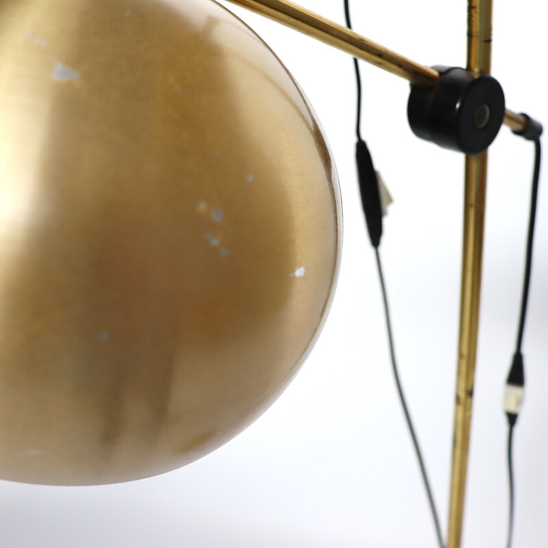 Vintage floor lamp in gilded metal, 1970