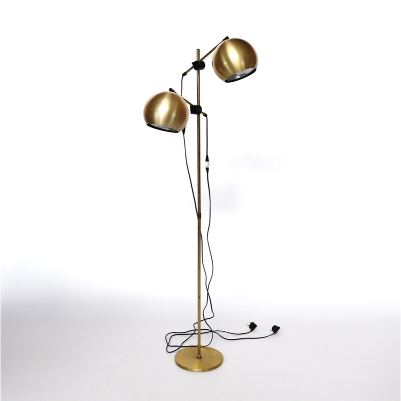 Vintage floor lamp in gilded metal, 1970