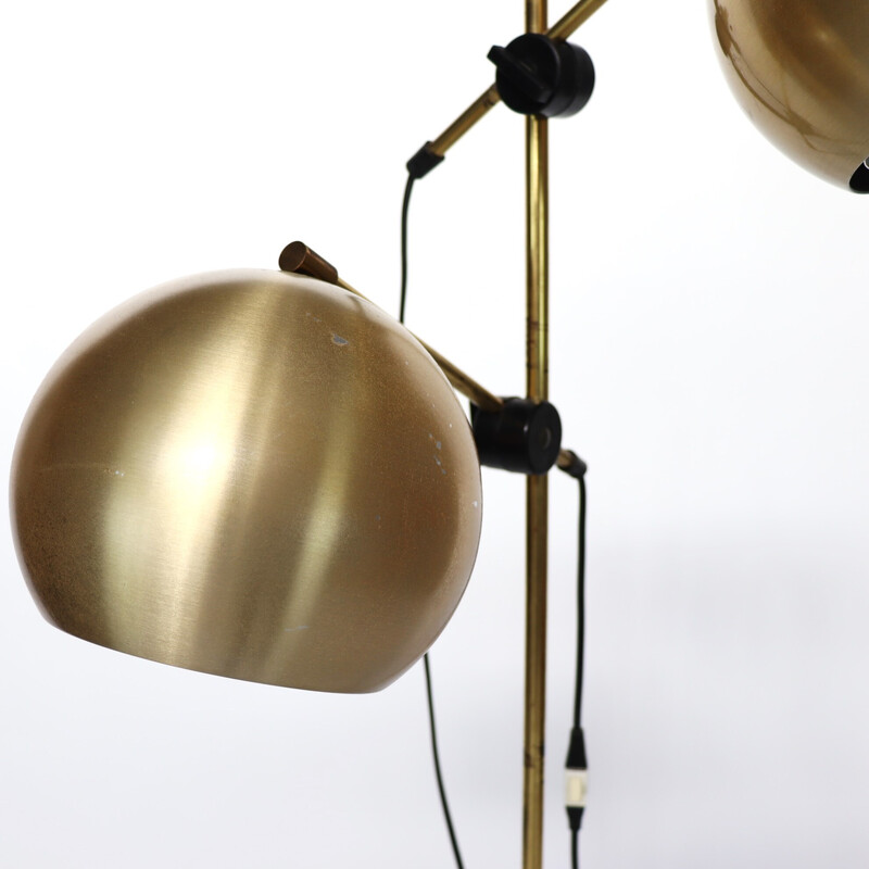 Vintage floor lamp in gilded metal, 1970