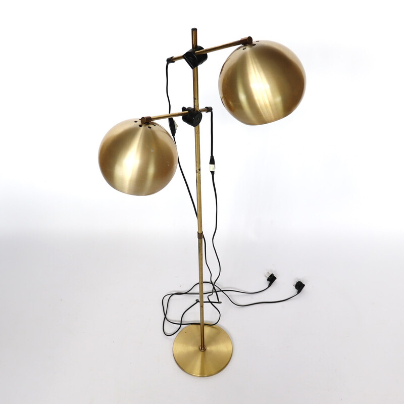 Vintage floor lamp in gilded metal, 1970