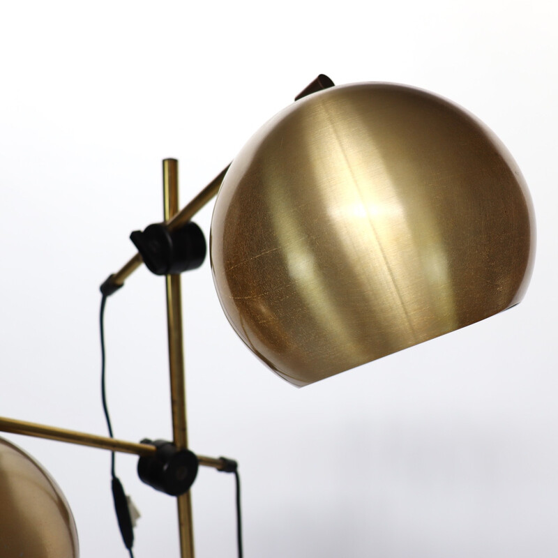 Vintage floor lamp in gilded metal, 1970