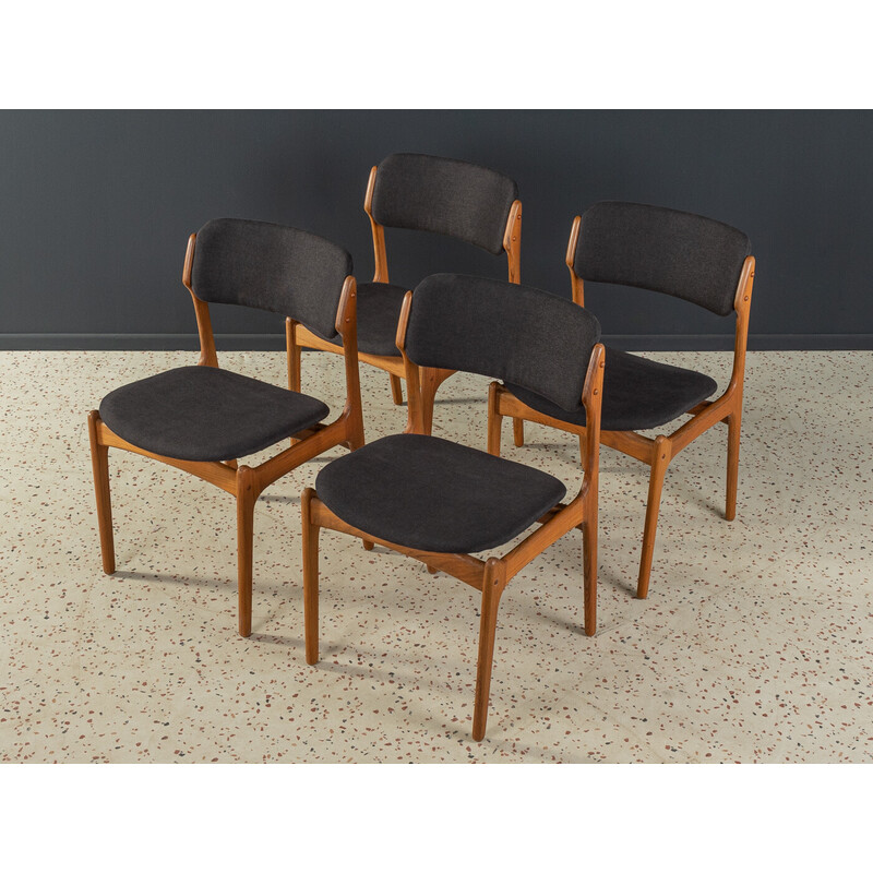 Set di 4 sedie da pranzo vintage di Erik Buch per O.D. Møbler, Danimarca 1950
