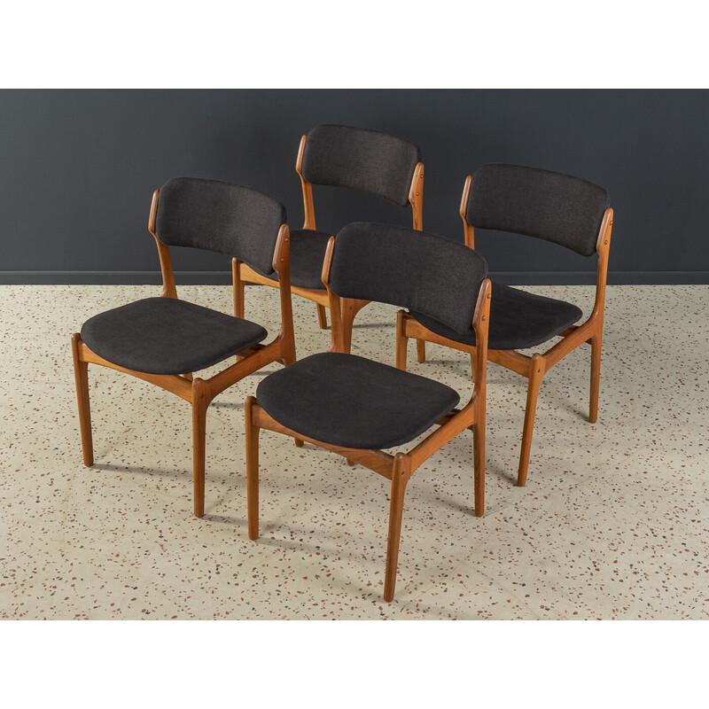 Set of 4 vintage dining chairs by Erik Buch for O.D. Møbler, Denmark 1950s