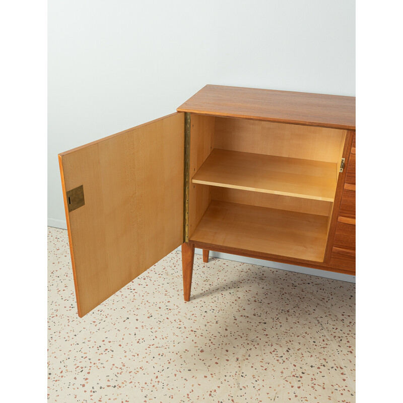 Vintage sideboard in teak veneer with two doors, Germany 1950s