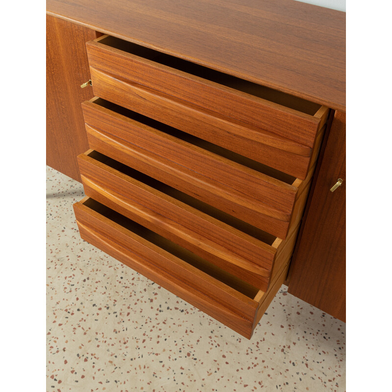 Vintage sideboard in teak veneer with two doors, Germany 1950s