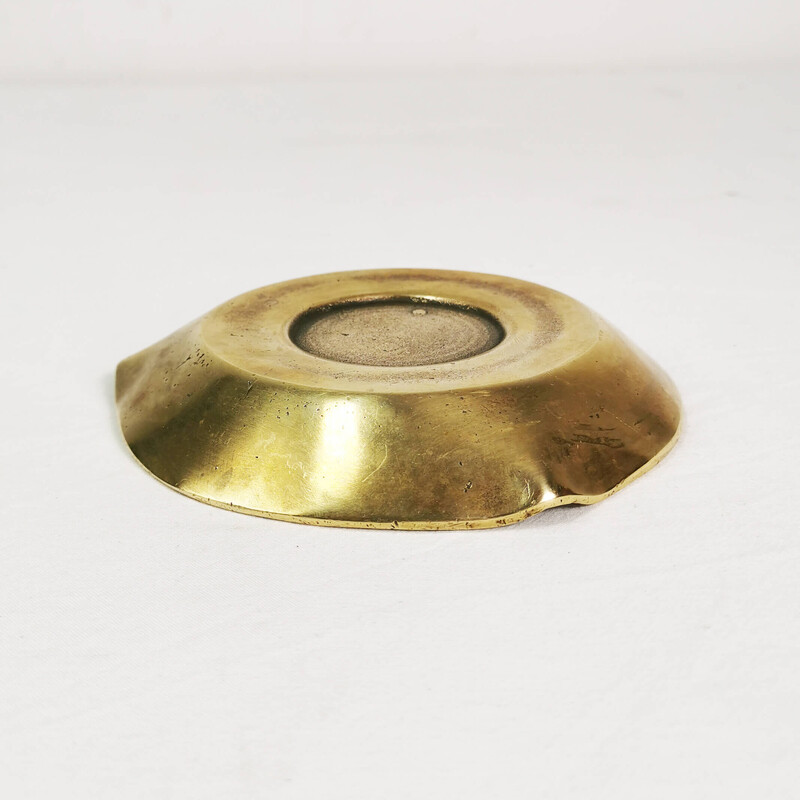 Vintage brass ashtray, Denmark 1950s