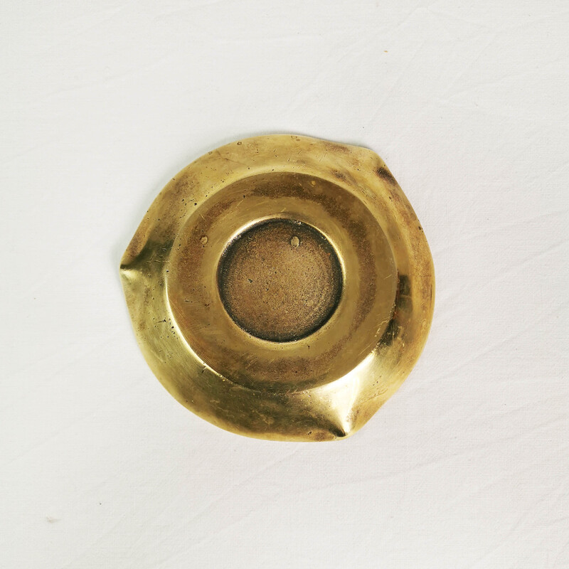 Vintage brass ashtray, Denmark 1950s