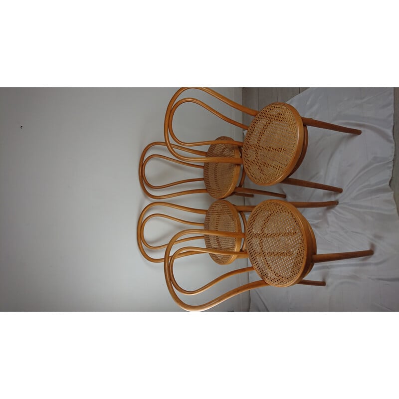 Lot de 4 chaises vintage en bois de Zpm Radomsko