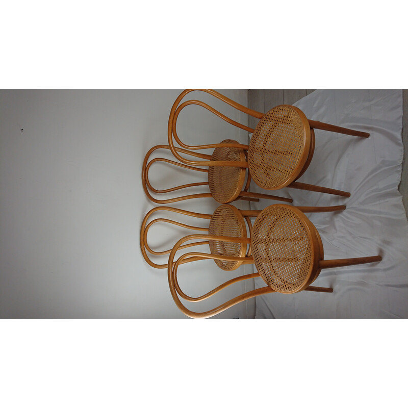 Set of 4 vintage wooden chairs by Zpm Radomsko