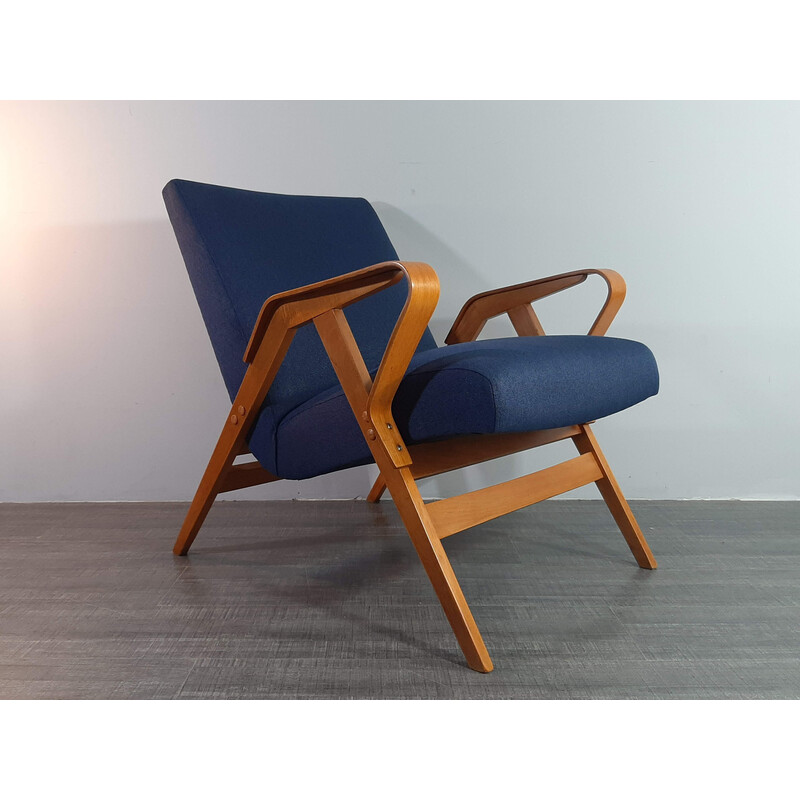 Sillón vintage con otomana de Frantisek Jiràk para Tatra, Checoslovaquia 1960