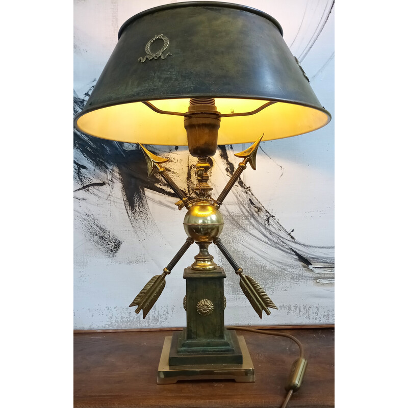 Vintage decorative bouilotte table lamp, 1970s