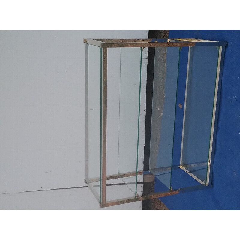 Vintage brass and glass shelf